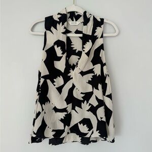 Joie Ocana Black & White Print Top